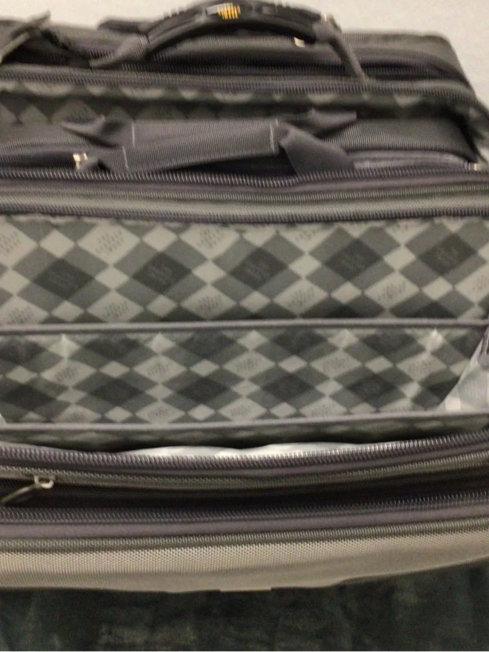 Sharper Image Gray and Dark Gray Rolling Laptop Briefcase - Picture 4 of 8